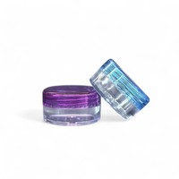 Pot en plastique transparent rond petit format 3ml 5ml 3g 5g pour crème, mini-boîte cosmétique transparente avec couvercles en stock à prix abordable