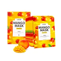 Mascarilla hidratante con extracto de fruta, parche facial reparador, hoja de mango naranja, aguacate, 25ml, 1 unidad