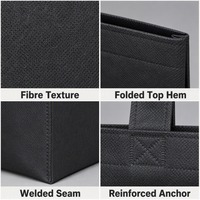 Sac fourre-tout carré personnalisable en non-tissé écologique avec fermeture éclair, fond non rembourré, pour le shopping promotionnel (style décontracté)
