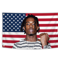 Drapeaux publicitaires promotionnels personnalisés en polyester avec impression numérique, écologiques et portables, de haute qualité