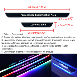 Xe LED CỬA sill Chào mừng bạn ánh sáng hồng ngoại cảm ứng RGB đa-màu Tùy chỉnh hình ảnh/Logo USB sạc Velcro cài đặt - Product Image 5