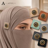 Étiquette en cuir personnalisée APEX pour hijab et abaya, fabrication d'étiquettes en cuir pour foulards, chapeaux, sacs, vêtements, logo personnalisé pour hijab et abaya