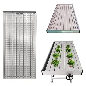 High quality growing towers vertical garden hydroponic system flood tray 4*4 4*8 Greenhouse Ebb and flow rolling planting table