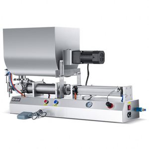 Máquina Semiautomática de Una Sola Cabeza para Llenado de Líquidos como Miel, Leche, Crema y Otras Bebidas/Cremas en Botellas Versátiles con Sistema de Gravedad - Product Image 1