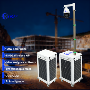 Solar Power Outdoor <b>CCTV</b> Equipment Cabinet 4G Wireless <b>Security</b> Trailer Emergency Monitoring Portable Surveillance Tower OK-PRO3 - Product Image 1
