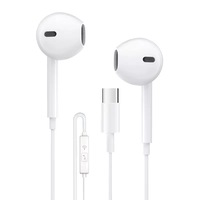Écouteurs filaires pour étudiants à prix réduit, avec télécommande, type C, musique HD, micro, semi intra-auriculaires, D-025