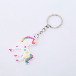 Porte-clés Licorne pour Filles en Acier Inoxydable Solaire, Caoutchouc Souple Coloré, Mignon pour Enfants 2020 - Product Image 2