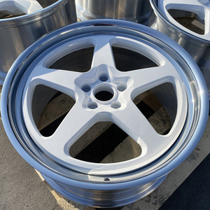Jantes en alliage d'aluminium forgé T6-6061, 2 pièces, finition étoile polie, 16 17 18 19 20 21 22 pouces, 5X112 5X114.3 5X120, à déport profond - Product Image 3