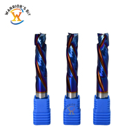Warrior's Bit CNC Tools 3 Flûtes Fraise Nano Coating End Mill Carbure Compression Bits pour la coupe de bois dur
