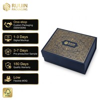 Caja de Regalo con Cierre Magnético, Cartón Gris Grueso, Embalaje de Ropa Personalizado, Rígida, Plegable, con Estampado Dorado, Reciclada