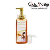 Potion Magique Glutathion Personnalisée Bio Corps Entier pour Exfoliation & Blanchiment 100% Gel Douche Carotte Orange 500ml