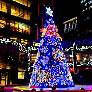 Grand <span class=keywords><strong>Sapin</strong></span> <span class=keywords><strong>de</strong></span> Noël Commercial d'Extérieur <span class=keywords><strong>de</strong></span> 5m à 50m, Décoration LED Personnalisée pour Centre Commercial, Place, Hôtel - Product Image 1