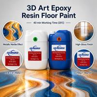 Pintura Epóxica 3D con Efecto Mármol de Alto Brillo, Revestimiento Autonivelante Metálico para Sala de Estar y Salas de Exhibición