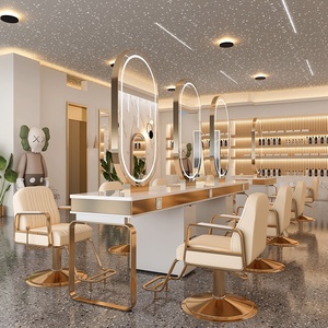 Kuaför ve güzellik salonu mağaza tasarımı, kuaför ekran standı, Modern saç salonu mobilyası ve sandalye setleri - Product Image 3