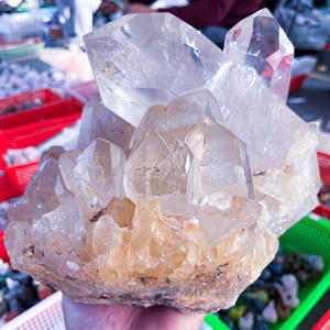 Trắng thạch anh cluste nguyên tinh thể bán buôn số lượng lớn rõ ràng tinh thể thạch anh cụm bán buôn lớn rõ ràng thạch anh Cụm - Product Image 5