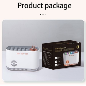 Diffuseur d'arômes ultrasonique à grande capacité 700 ml, cinq têtes de flamme, lumière colorée, huiles essentielles, musique mobile et capteur de mouvement - Product Image 6