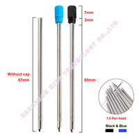 Stylo à bille bleu et noir rechargeable encre d'écriture lisse remplacement en métal public ciblé propriétaires de stylos