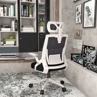 Chaise de bureau pivotante moderne pour cadres, avec hauteur réglable et structure en plastique, idéale pour le bureau à domicile