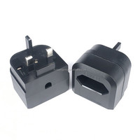 Adaptateur de prise de voyage VDE de type C européen vers type G britannique, en laiton et ABS, 13A 250V, modèle 5730