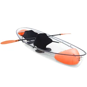Épaisseur OEM/ODM usine délai de livraison rapide stocks océan kayak transparent pour 2 personnes