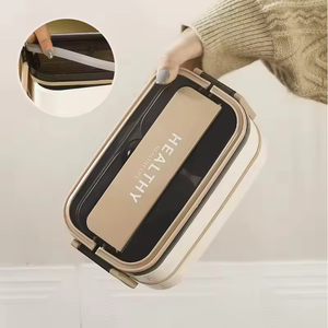 Portable Custom School Kids Single Tier <b>Plastic</b> Tiffin Bento <b>Lunch</b> <b>Box</b> Insulated Heatable Leak Proof 1-3L Multi Compartment - Product Image 3