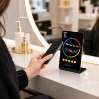 Carte NFC personnalisée en PVC mat blanc et noir avec puce NTAG213, étanche, pour contrôle d'accès et avis sur les réseaux sociaux