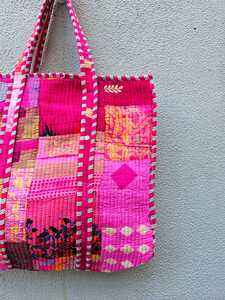 Great Price Large Cotton Quilted Handmade Block Printed Tote <b>Bag</b> Weekender Shoulder Grocery <b>Boho</b> Travel <b>Bags</b> for Women - Product Image 4