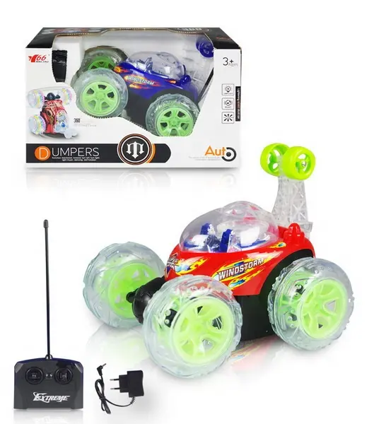 Controle remoto de carros rc de quatro vias, atacado, controle remoto de 360 graus, carrinho de brinquedo rc, brinquedo com luz e som