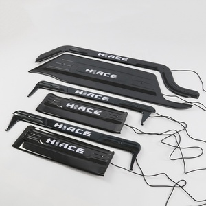 WZXD New Arrival <b>Car</b> LED Door Sill Guards Stainless Steel Door Sill Plate Exterior Accessories 3 Door Rhd 2019 for Hiace - Product Image 3