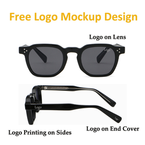Gafas de Sol Cuadradas Retro Personalizables al por Mayor para Hombre - Montura Gruesa, Protección UV400 y Patillas de Propionato, Gafas Clásicas al por Mayor - Product Image 2