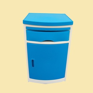 Table de chevet d'hôpital en plastique rose et bleu, facile à nettoyer, pour salle d'hôpital, clinique, chambre à coucher, armoire - Product Image 2