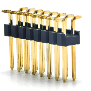 <b>2</b>.54mm Pitch DIN Brass Nylon <b>Pin</b> Header <b>Connector</b> Dual Rows SMT SQ0.64mm H2.5mm <b>2</b>*8P PCB - Product Image 1