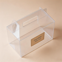 Boîte d'emballage portable en plastique personnalisée, transparente, pliable, écologique, pour pâtisserie maison et cadeaux