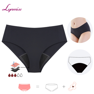 Culottes menstruelles Lynmiss pour femmes, anti-fuites, sans coutures, respirantes, antibactériennes, séchage rapide, écologiques - Product Image 1