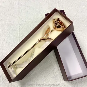 QSLH-SY0141 Offre Spéciale or fournisseur boîte cadeau 24k feuille d'or rose fleur 2023 saint-valentin 24k or rose pour petite amie