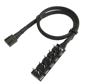 5 Port 40cm 1 To 5 4-pins PWM Fan CPU Hub Computer PC Case Chasis Cooler Power Extension Cable Splitter Adapter Controller