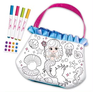 Bambini personalizzati che disegnano la piccola borsa creativa della <span class=keywords><strong>sirena</strong></span> <span class=keywords><strong>di</strong></span> trucco per il viaggio dei bambini che dipingono il regalo delle ragazze - Product Image 1