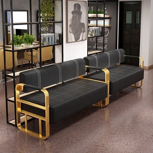 Silla de Espera para Salón de Belleza, Tienda de Ropa, Área de Descanso, Diseño Moderno, Sencilla, de Cuero Sintético, Muebles de Moda - Product Image 1