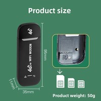Módem USB 4G Portátil, Punto de Acceso WiFi Compacto con Ranura para Tarjeta SIM, Disponible en China