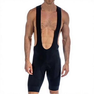 Cuissard de cyclisme pour homme, ajusté, noir, en spandex et nylon, séchage rapide, longueur courte - Product Image 1