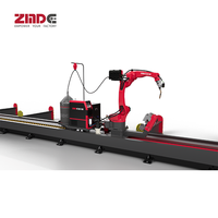 Brazo robótico ZMDE de 6 ejes Industrial H Beam Robot de soldadura de arco sumergido automático Estación de soldadura Tipo riel de tierra