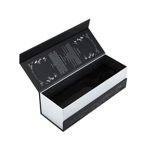 Boîte de papier Scodix imprimée en noir personnalisé haut de gamme avec couvercle magnétique laminé mat pour emballage de vin, y compris mousse Eva avec velours - Product Image 3