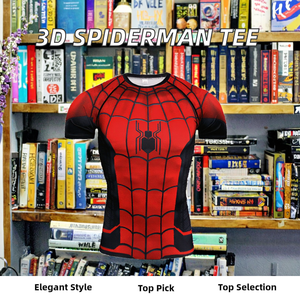 Camiseta Deportiva de Secado Rápido con Estampado 3D de Superhéroe, Corte Regular para Hombre, Manga Corta, Estilo Casual con Diseño de Spiderman - Product Image 2