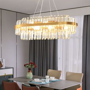 Nouveau design d'éclairage maison d'hôtel moderne lustre en cristal de luxe led suspension pour table à manger - Product Image 6