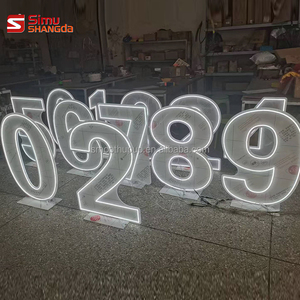 Numeri Luminosi in Acrilico Trasparente <span class=keywords><strong>LED</strong></span> RGB per Matrimoni ed Eventi, Insegna Luminosa al Neon a Prezzo di Fabbrica - Product Image 1