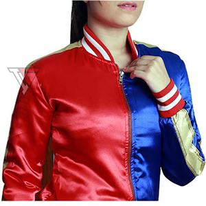 Chaqueta Bomber de béisbol bordada para hombre, servicio OEM, personalizada, satinada, bordada - Product Image 3