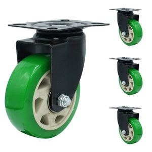 Heißer Verkauf 3 4 5 Zoll grün pu Gummi wagen Rad Hoch leistungs gießer - Product Image 2