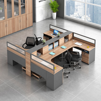 Ensemble de mobilier de bureau modulaire de style moderne, table et chaise de poste de travail convertible pour le personnel commercial, le bureau ou le bureau de travail