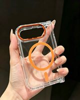 Coque de téléphone de luxe ultra-transparente avec chargement sans fil et aimantée pour iPhone 17 Pro Max 18 Duo