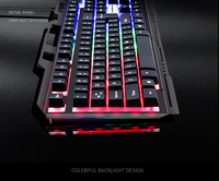 Clavier filaire VR30 en ABS lumineux en métal cool, éclairage LED, sensation mécanique optique, clavier de jeu pour ordinateur portable PC